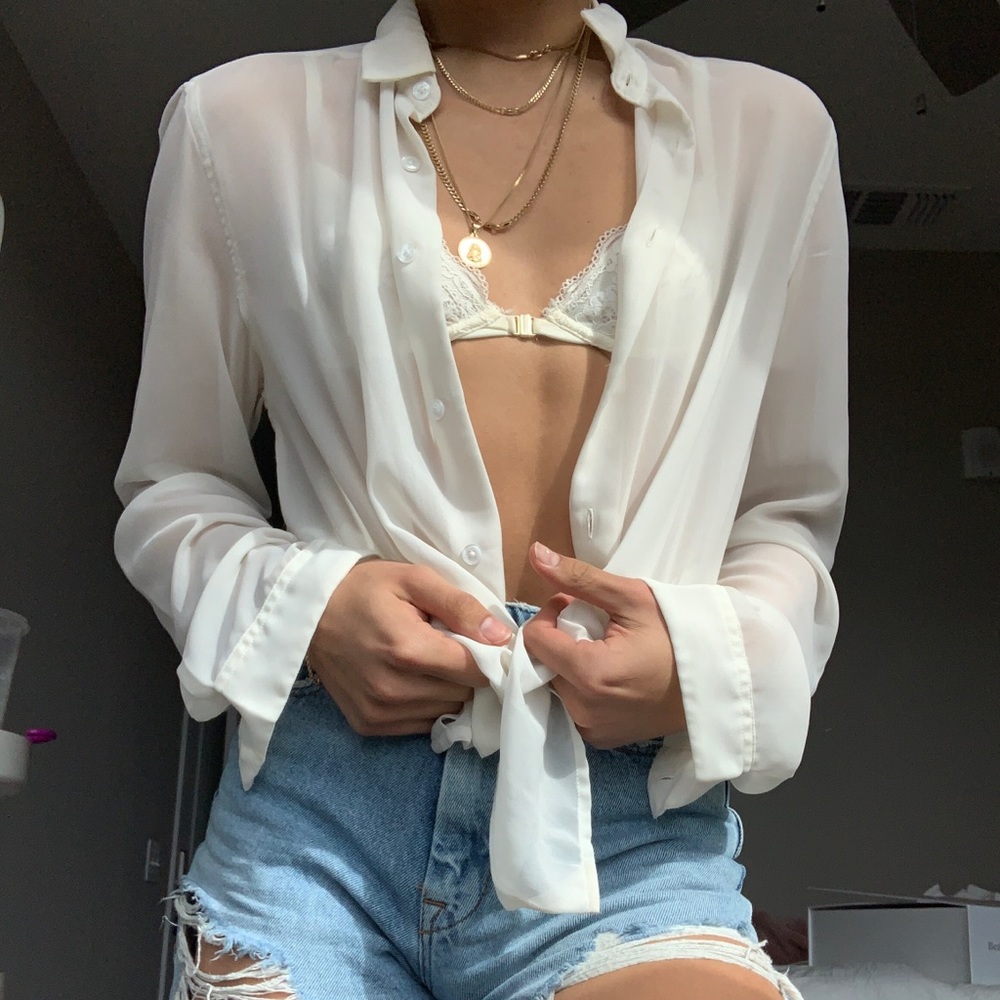 ASOS Mesh button up!